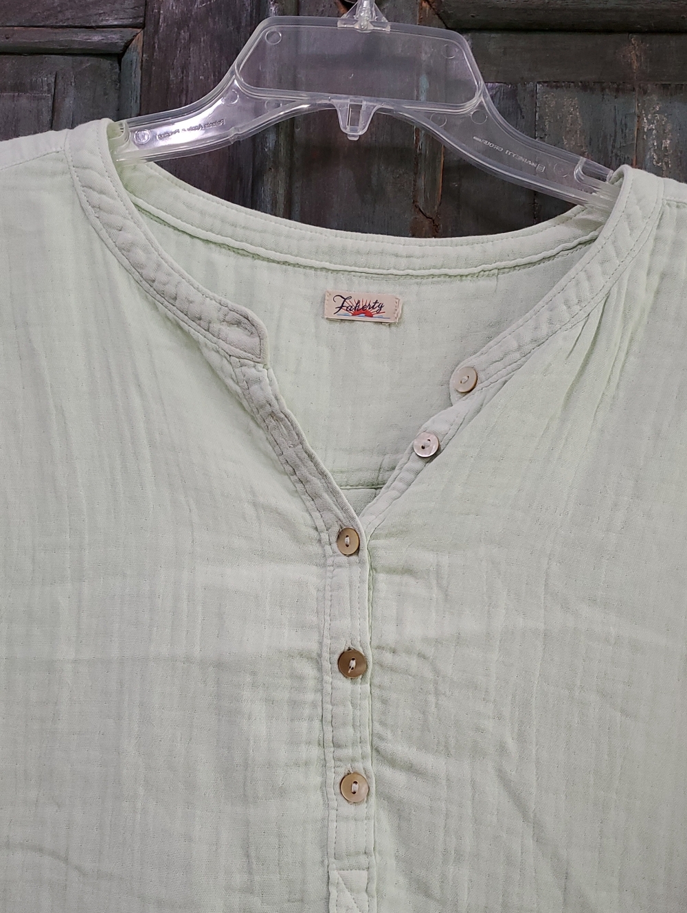 Faherty Dream Organic Cotton Gauze Desmond Top, Size Medium, NWOT - Picture 5 of 12